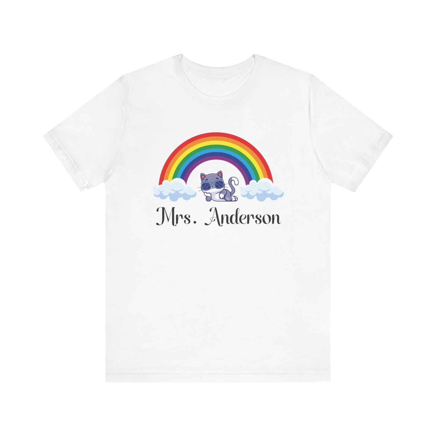 Personalized Your Custom Cat & Rainbow T-Shirt