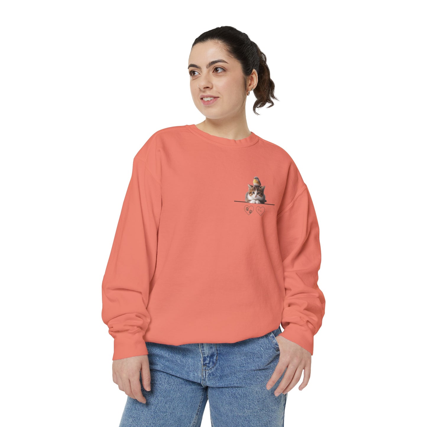 Cat and Bird Sweatshirt