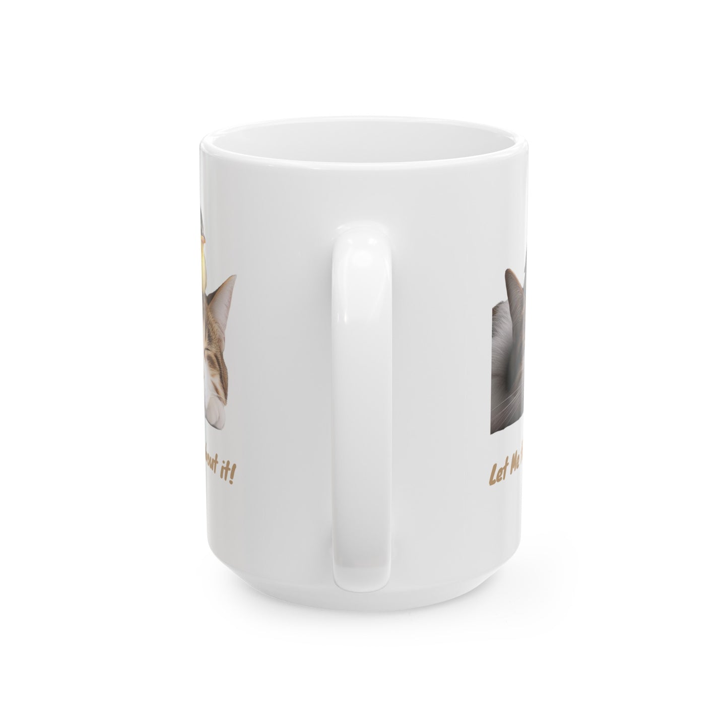 Cat and Bird Mug, (11oz, 15oz)