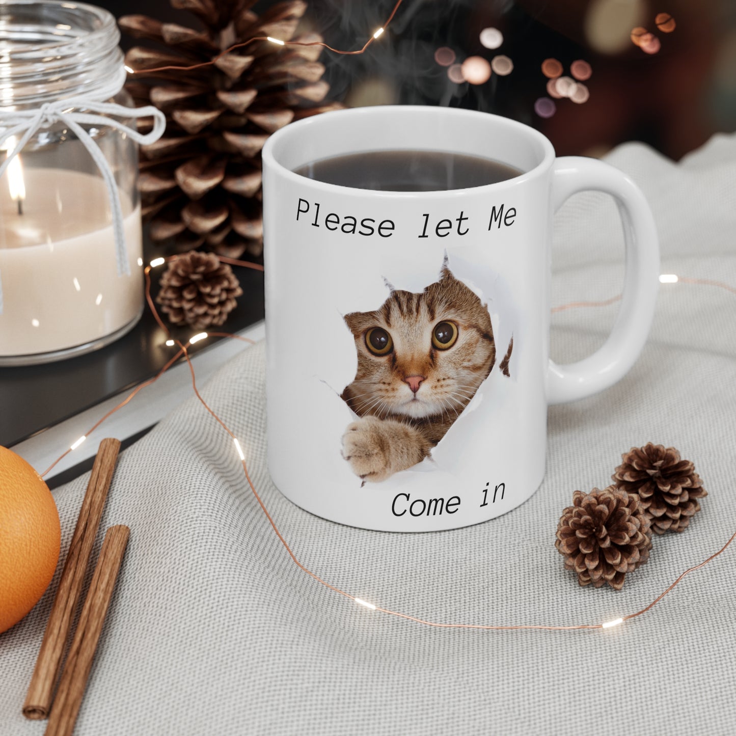 Kitten Cat White Mug.