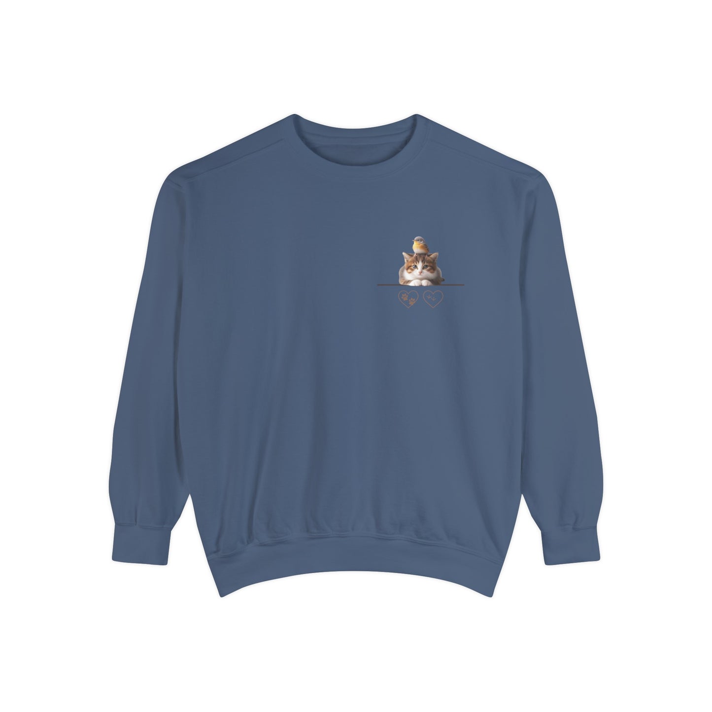 Cat and Bird Sweatshirt