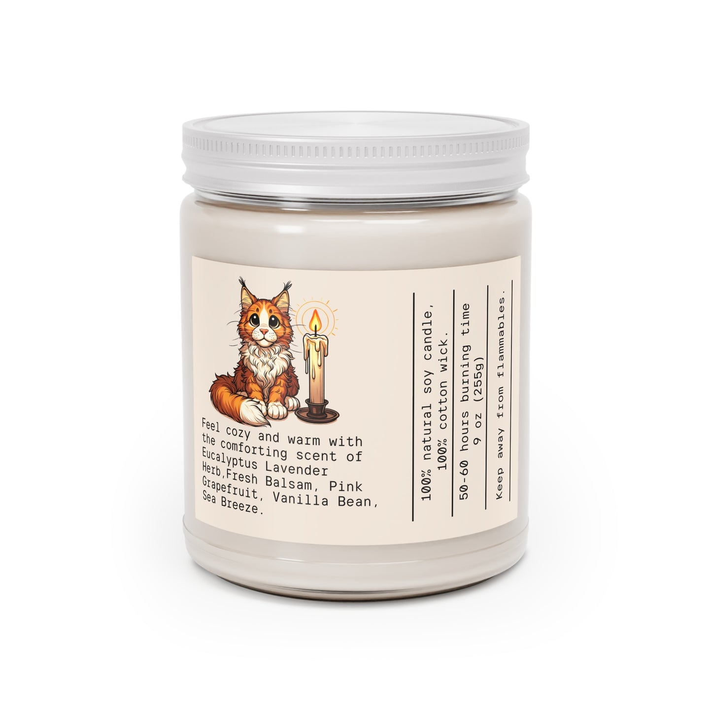 Maine Coon Cat Candle.