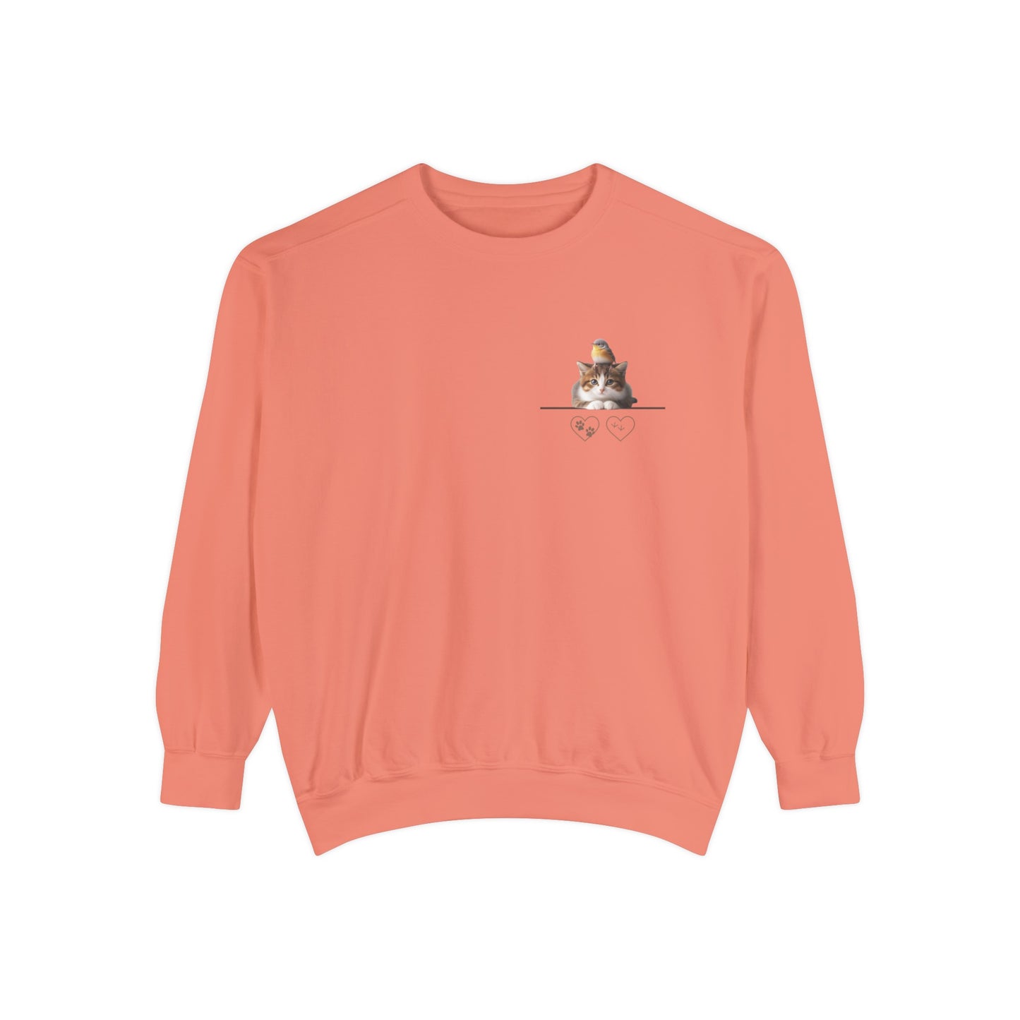 Cat and Bird Sweatshirt