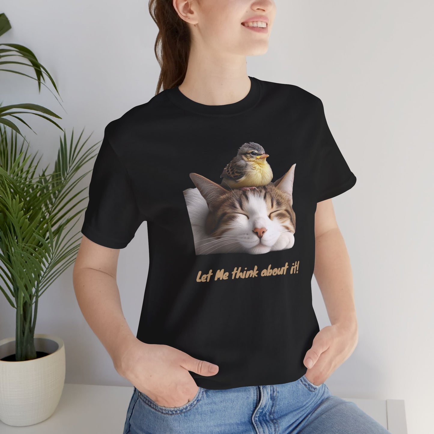 Cat and Bird T-shirt