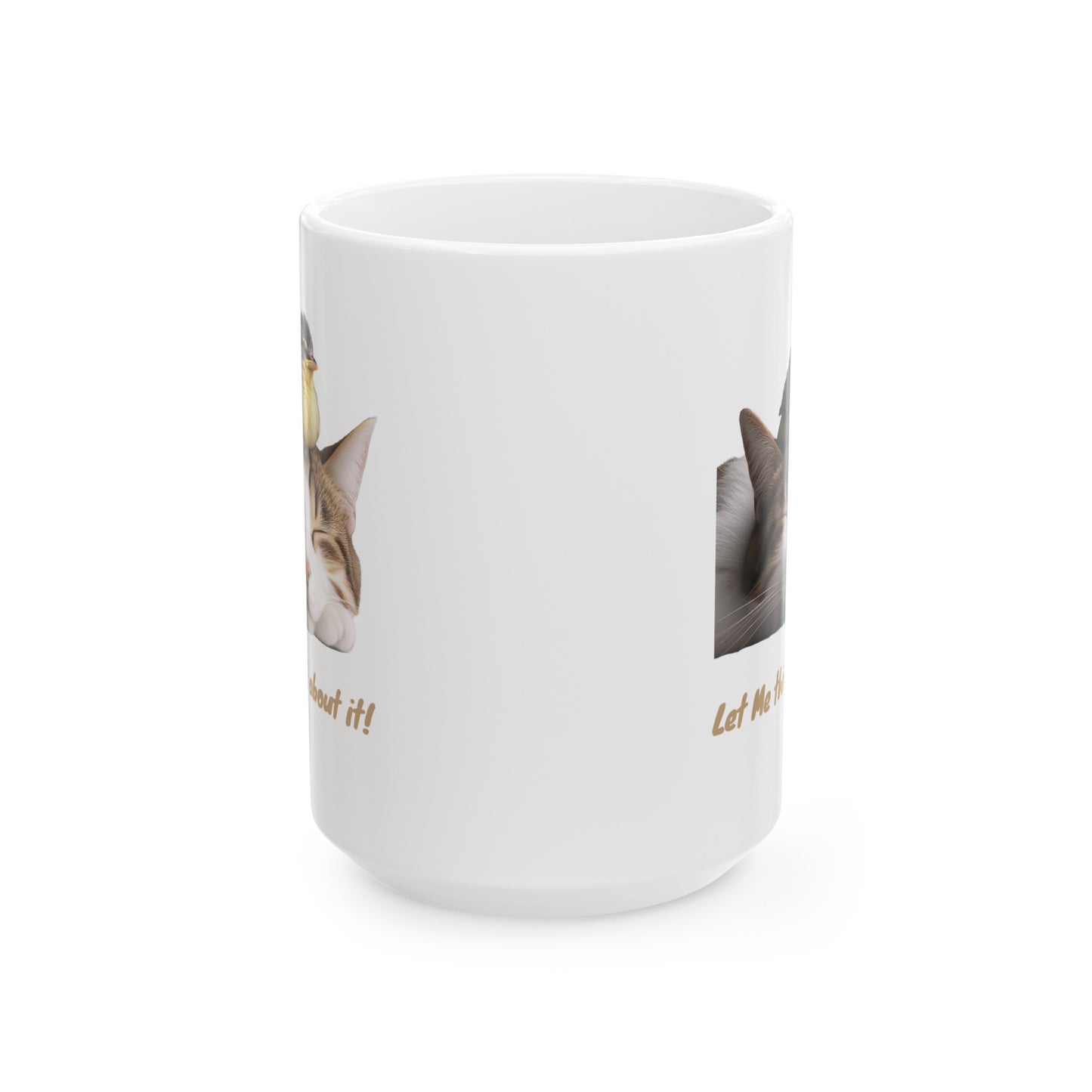 Cat and Bird Mug, (11oz, 15oz)