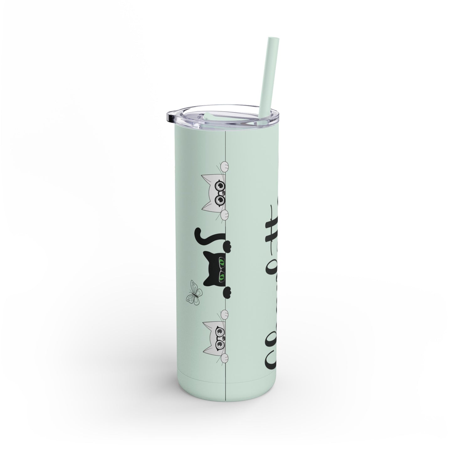 Personalized Your Name on Tumblers with Straws.