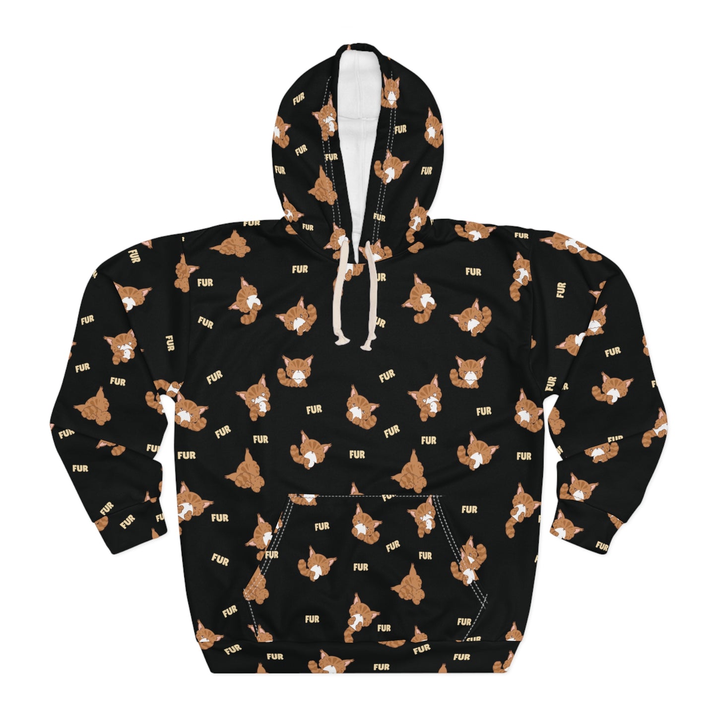 Maine Coon Cat Pullover Hoodie (AOP)