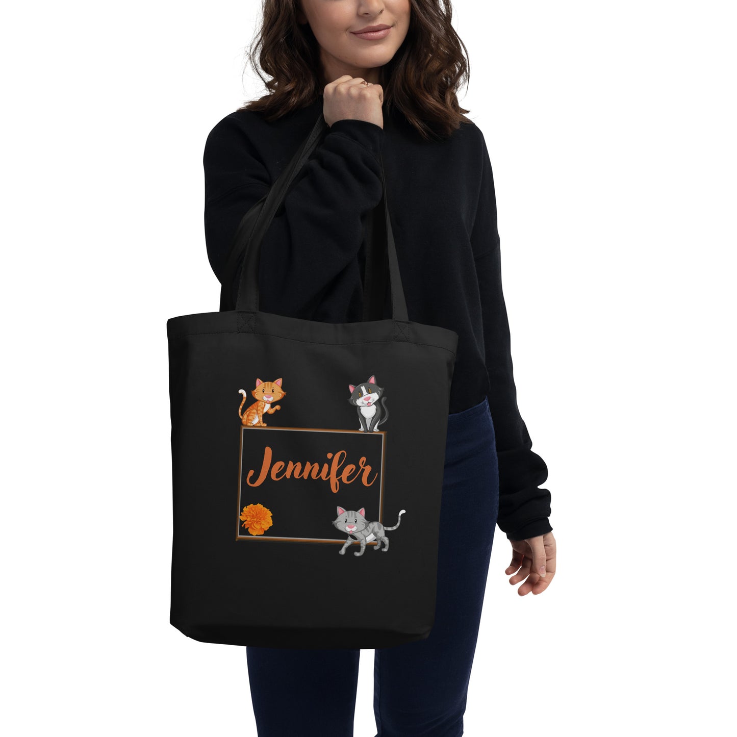 Personalized Your Eco Tote Bag with Kittens