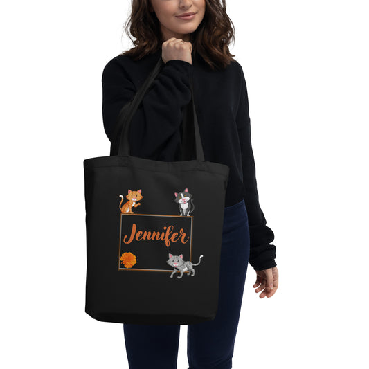 Personalized Your Eco Tote Bag with Kittens