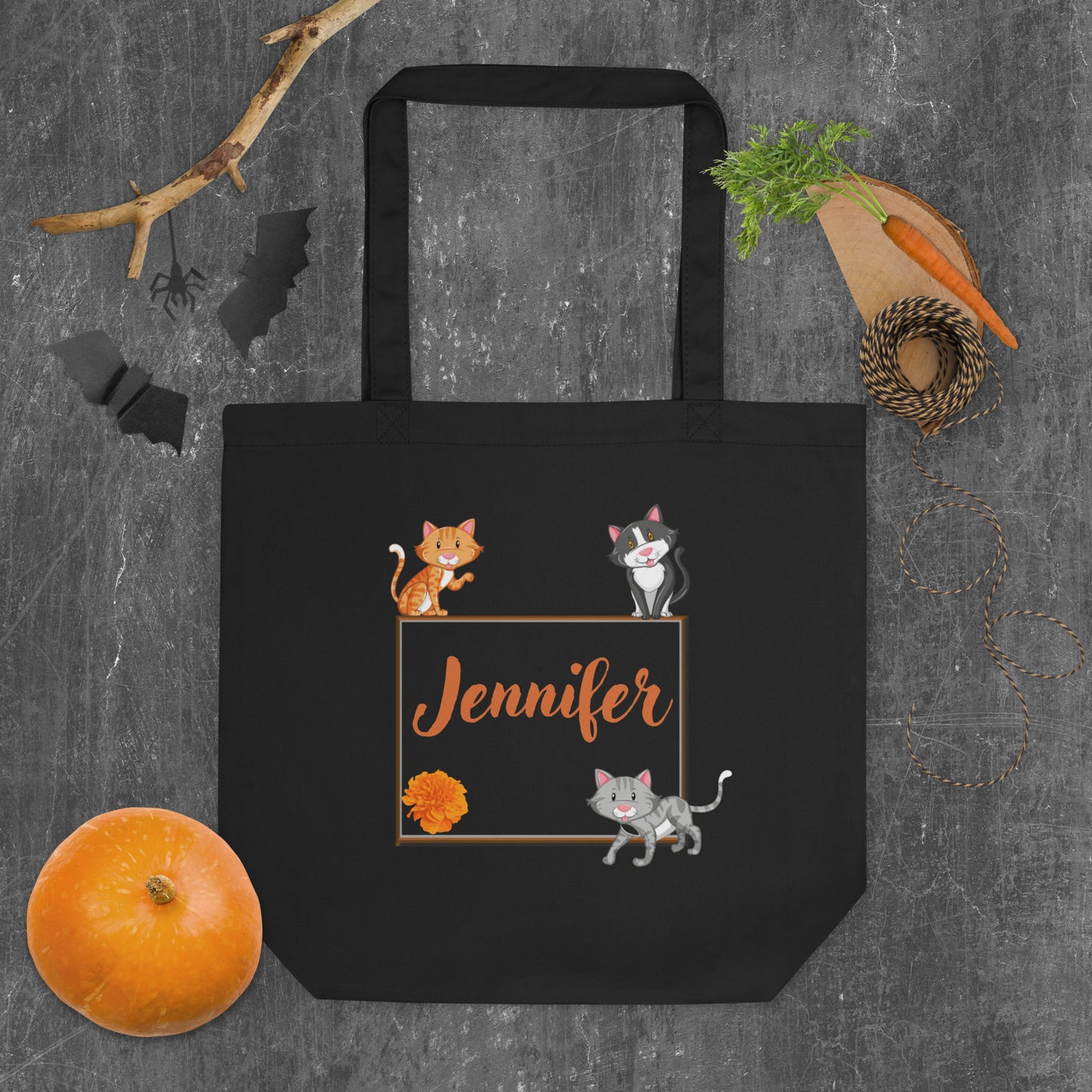 Personalized Your Eco Tote Bag with Kittens