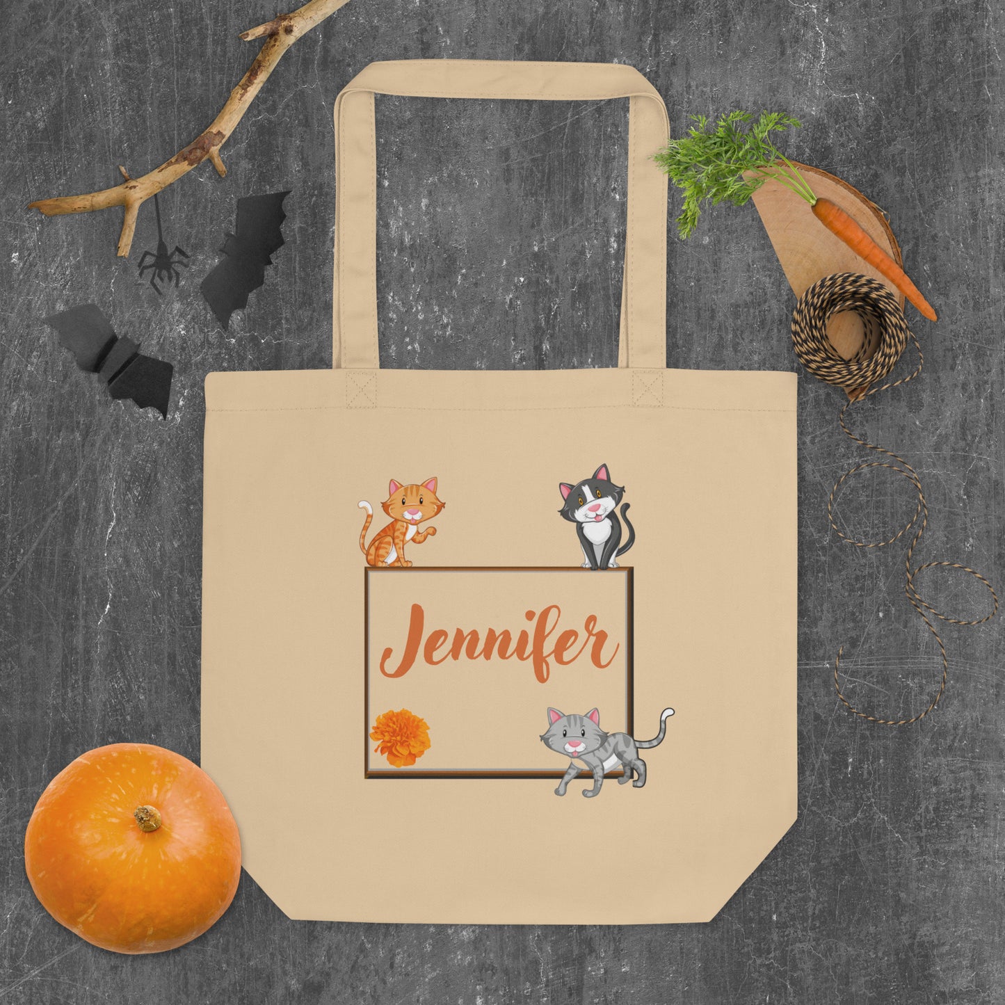 Personalized Your Eco Tote Bag with Kittens