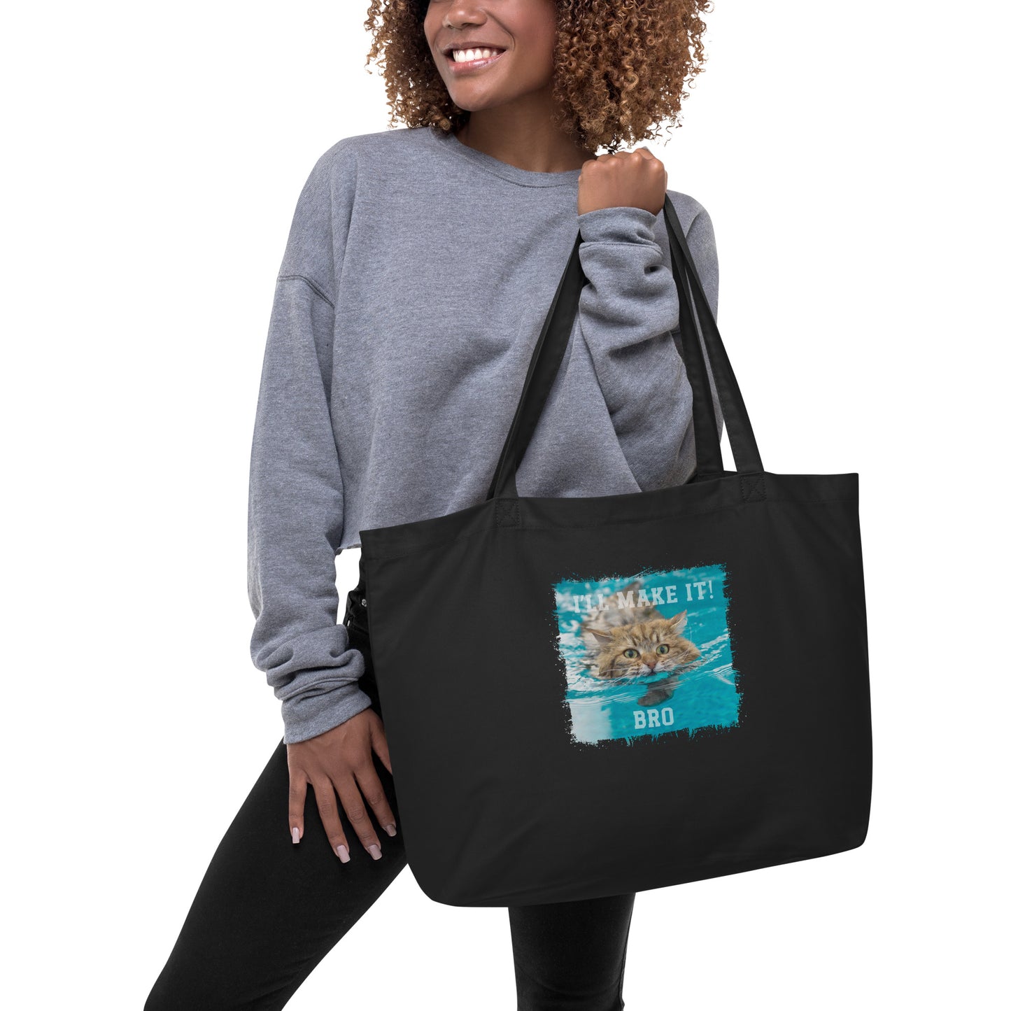 Eco-Friendly Jumbo Cat Tote Bag: Sustainable Chic for Groceries and More!