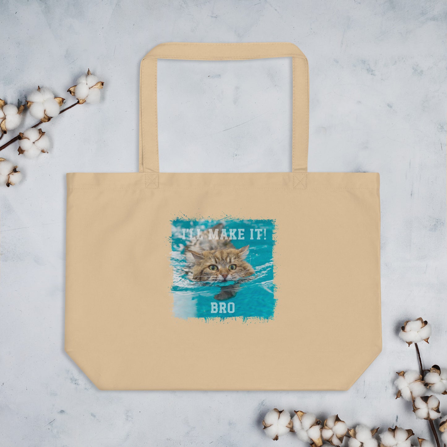 Eco-Friendly Jumbo Cat Tote Bag: Sustainable Chic for Groceries and More!