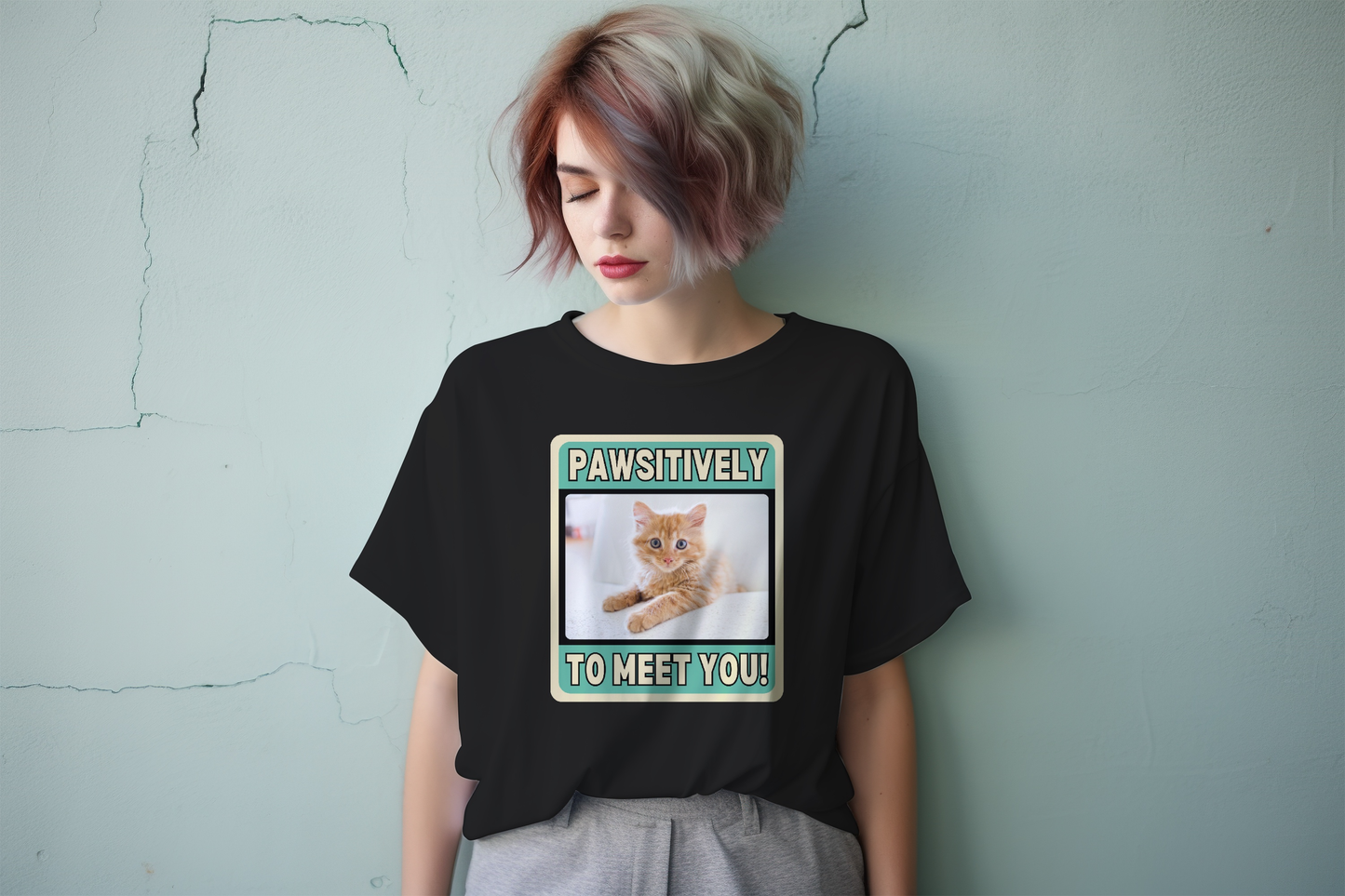 Pawsitively Purrrfect Cat T-Shirt for Women