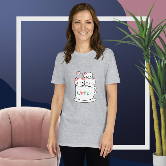 I Love Cats And Coffee Unisex-T-Shirt