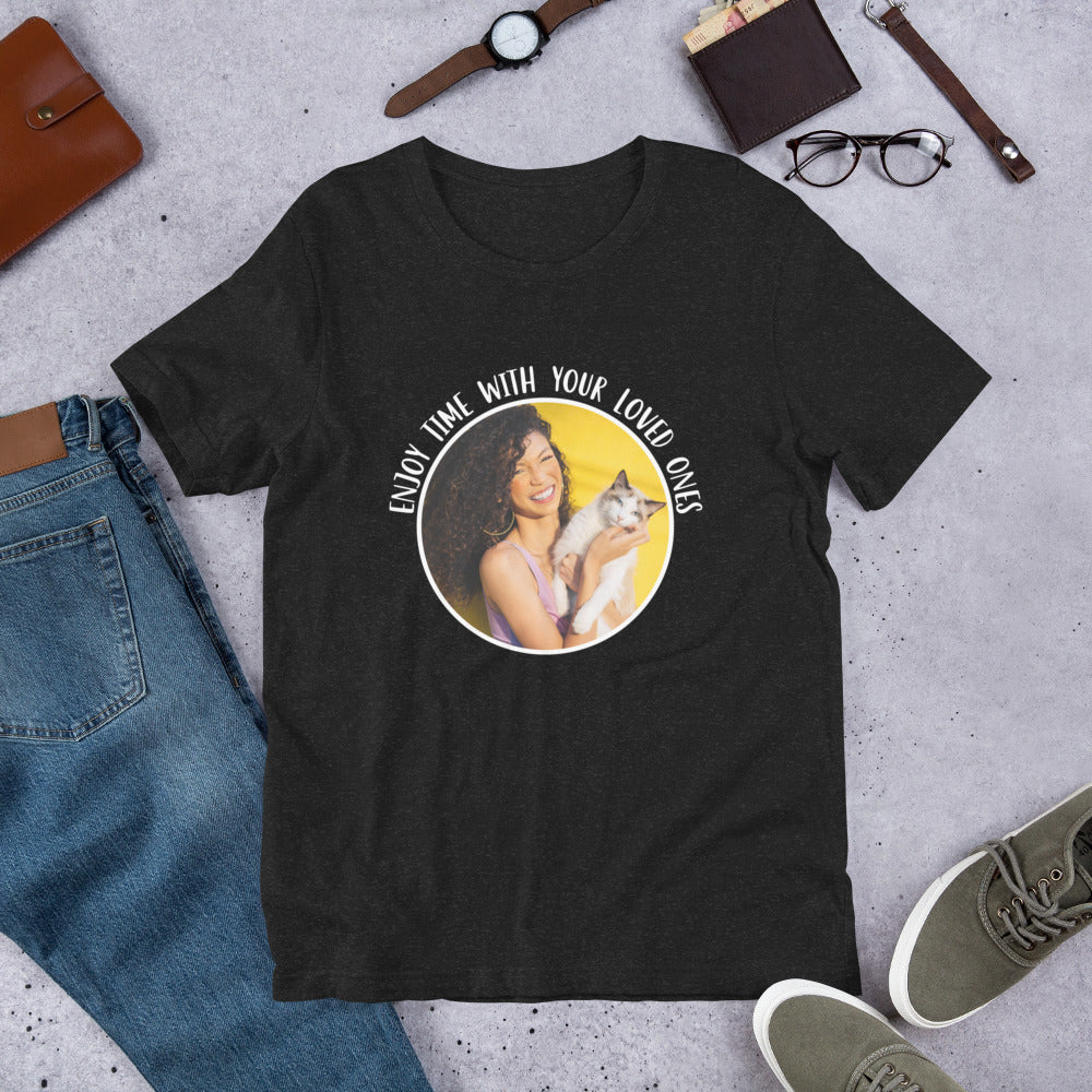 Personalized Bella Canvas 3001 t-shirt Enjoy Time