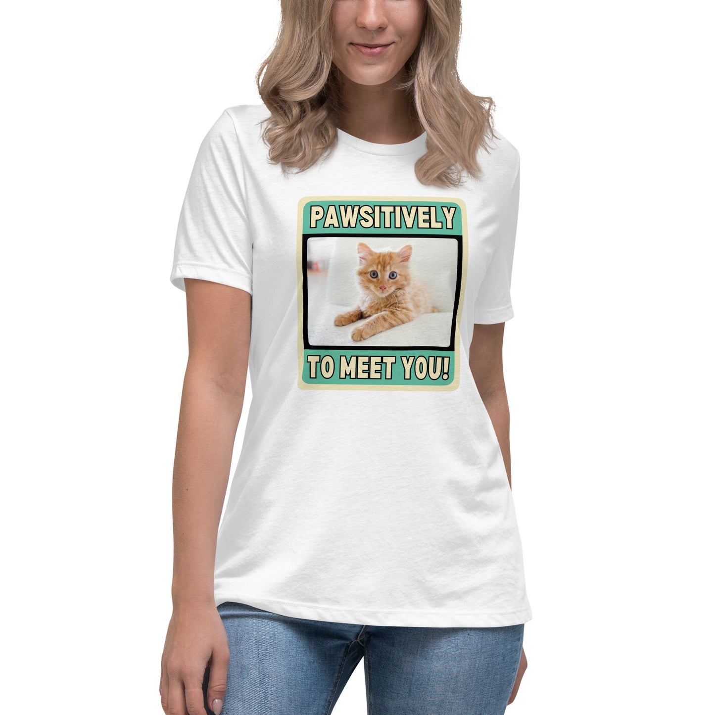 Pawsitively Purrrfect Cat T-Shirt for Women